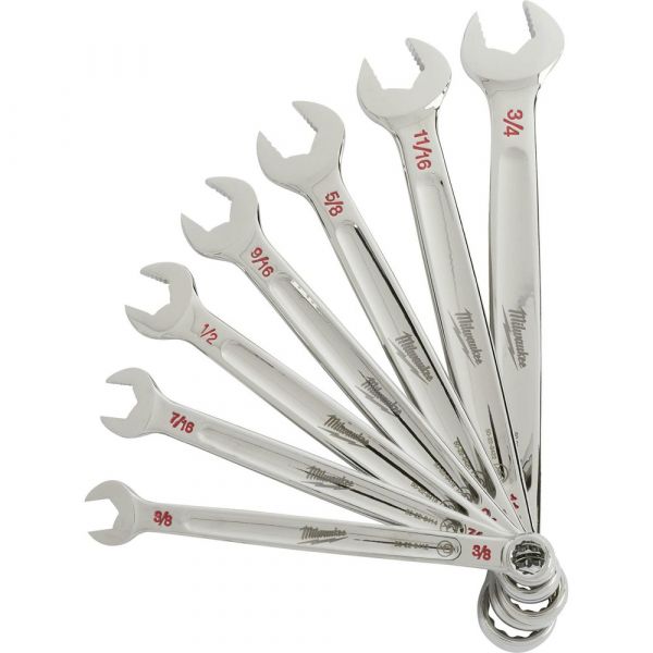 Milwaukee Max Bite Ratchet Metric Combination Spanner Set 7 Pcs