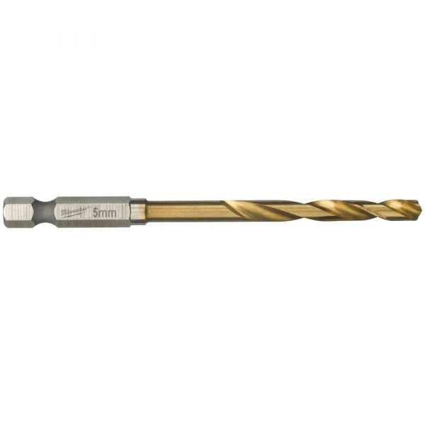 Milwaukee Metal Drill Bit SHW HSS-Tin Red Hex