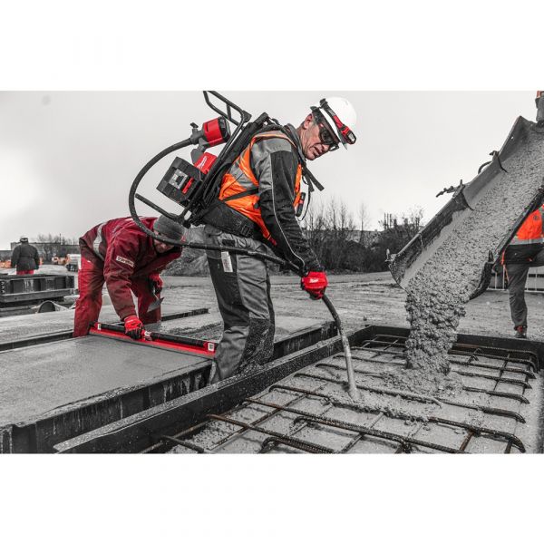 Milwaukee Mx Fuel Backpack Concrete Vibrator with 2X Battery Pack & MXF C Charger