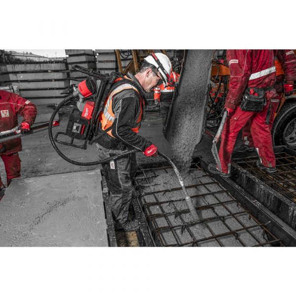 Milwaukee Mx Fuel Backpack Concrete Vibrator with 2X Battery Pack & MXF C Charger