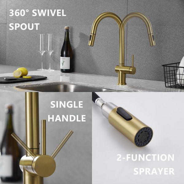 Suizak Kitchen Faucet with Pull-out Spray