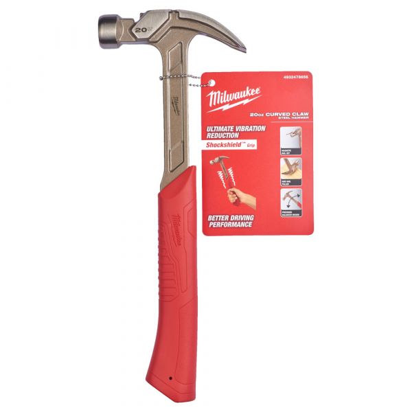 Milwaukee Steel Curved Claw Hammer 20 Oz 570 g