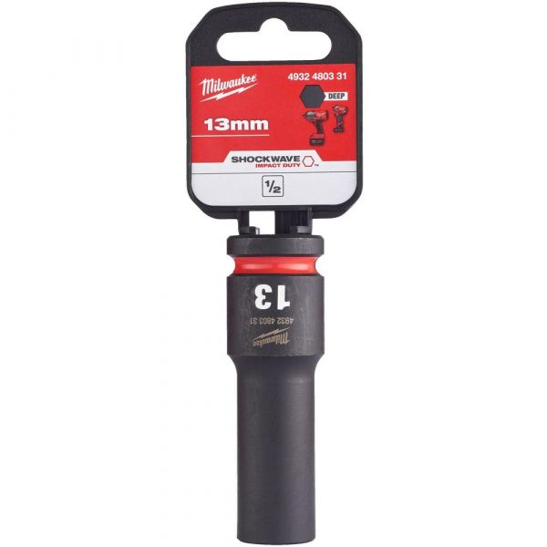 Milwaukee  Shock Wave Impact Duty 12 Drive Deep Impact Socket 13mm