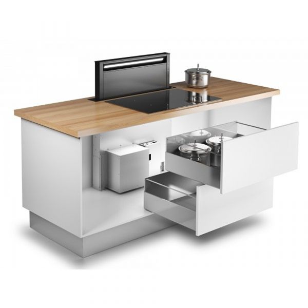 Airforce Downdraft 86cm Pop-Up Cooker Hood in Naked Finish