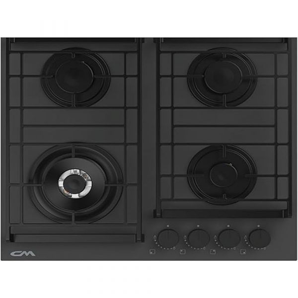 CM Leodo 60cm Matt Black Glass Gas Hob 3 Gas +1 Wok CM Leodo 60cm Matt Black Glass Gas Hob 3 Gas +1 Wok