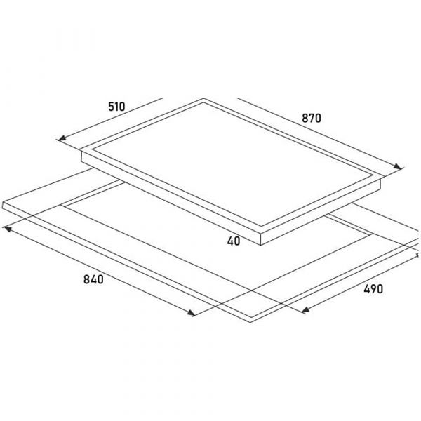 CM Leodo 9055 IX 90cm Silver Gas Hob CM Leodo 9055 IX 90cm Silver Gas Hob