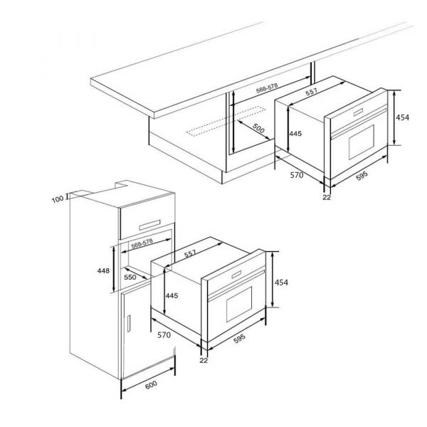 CM Royal Matte 45 Cm Built-In Combi Microwave