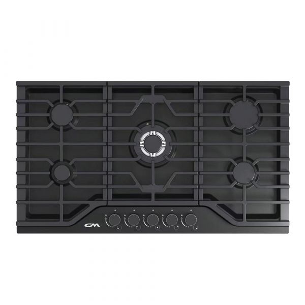 CM Verona Nero 90 Cm Matte Black Enamelled Metal Gas Hob CM Verona Nero 90 Cm Matte Black Enamelled Metal Gas Hob
