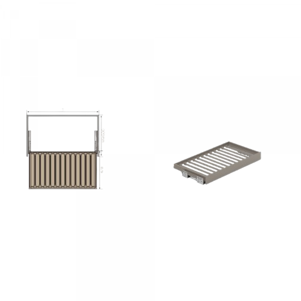 ​Elite Classic and Modern Trousers Rack Elegant Hardware Wardrobe Storage Solution - Venus Series