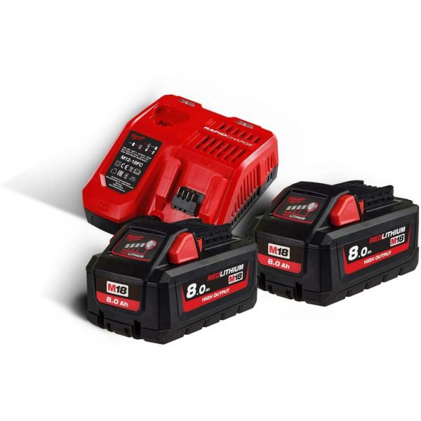 Milwaukee - M18™ HIGH OUTPUT™ NRG PACK - M18HNRG-802 Battery & Charger