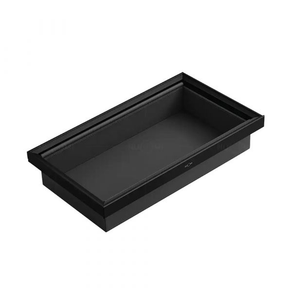 CM Linen Drawer Leather Basket Soft Closing CM Linen Drawer Leather Basket Soft Closing