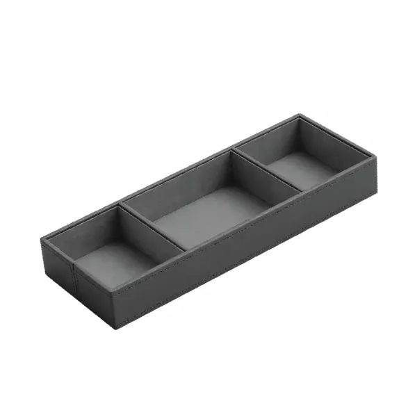 Multifunctional Storage Box (Small) Grey Leather Multifunctional Storage Box (Small) Grey Leather