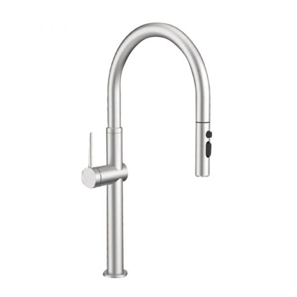 CM Brushed Nickel Stainless-Steel Pull-Out Mixers Matte Chrome Finish CM Brushed Nickel Stainless-Steel Pull-Out Mixers Matte Chrome Finish