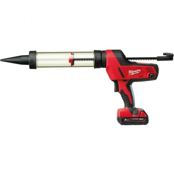 Milwaukee C18 PCG/400T M18 Heavy Duty Cordless Kit/Glue Gun 400ml in Transport Bag (1x 2.0Ah battery + charger)