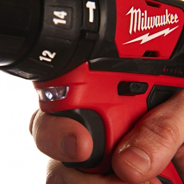 Milwaukee M12 BPD-202C Subcompact Cordless Impact Drill in Transport Case (2x 2.0Ah battery + charger)