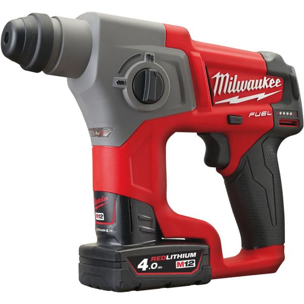 Milwaukee M12 CH-402X Fuel Cordless Hammer Drill with SDS-Plus in HD Box (2x 4.0Ah battery + charger)