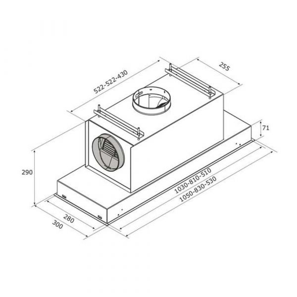 Airforce Integrated Hood Stainless Steel with Glass