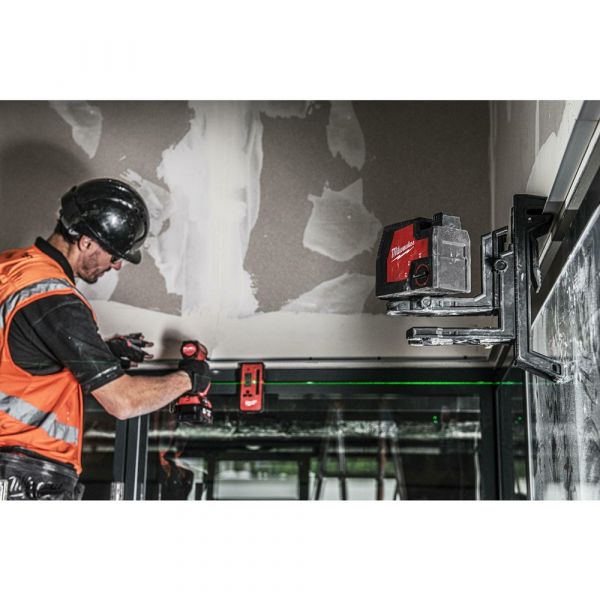 Milwaukee L4 CLL-301C Cross Line Laser Green USB Rechargeable