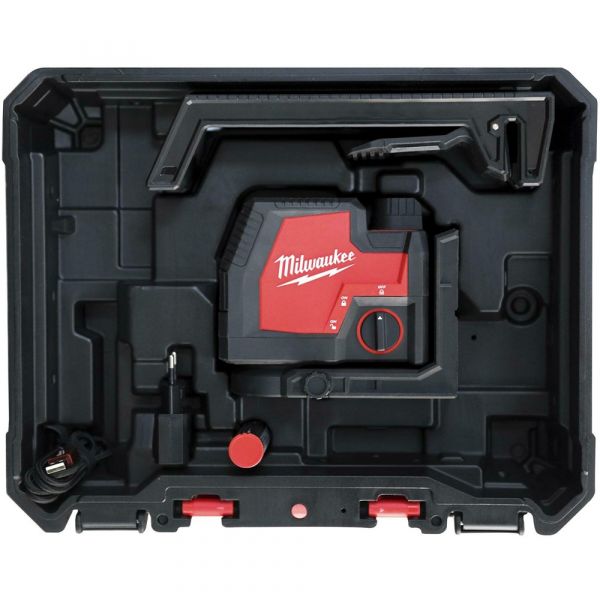 Milwaukee L4 CLL-301C Cross Line Laser Green USB Rechargeable