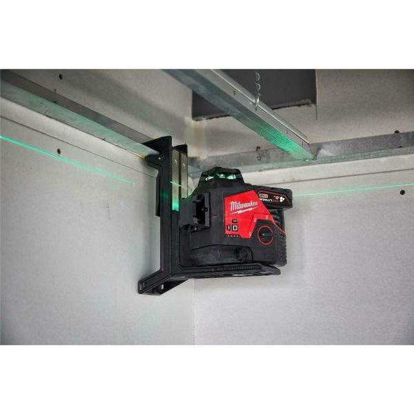 Milwaukee M12 3PL-401C Three-dimensional Cordless Laser Green with 3x360° Laser Circles in Transport Case (1x 4.0Ah battery + charger)