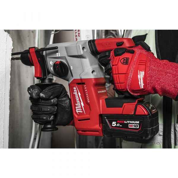 Milwaukee M18 BLHX-502X Brushless Cordless Combi Hammer SDS-Plus FIXTEC with 4 Positions in HD Box (2x 5.0Ah battery + charger)