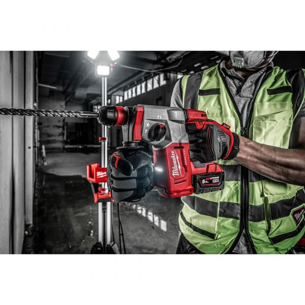 Milwaukee M18 BLHX-502X Brushless Cordless Combi Hammer SDS-Plus FIXTEC with 4 Positions in HD Box (2x 5.0Ah battery + charger)