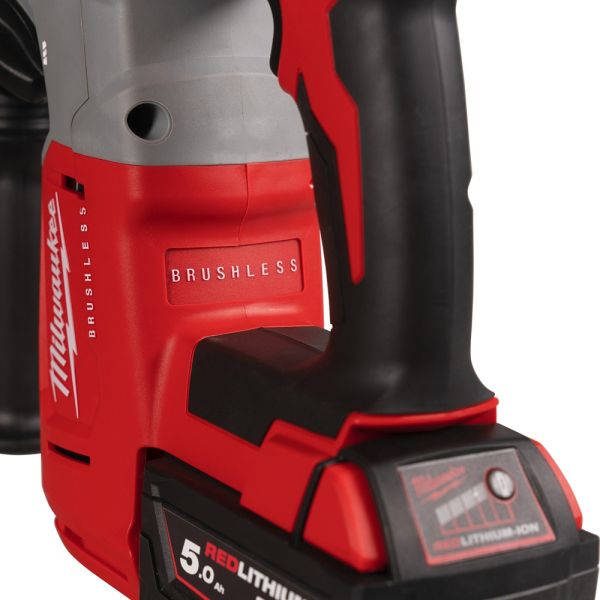 Milwaukee M18 BLHX-502X Brushless Cordless Combi Hammer SDS-Plus FIXTEC with 4 Positions in HD Box (2x 5.0Ah battery + charger)