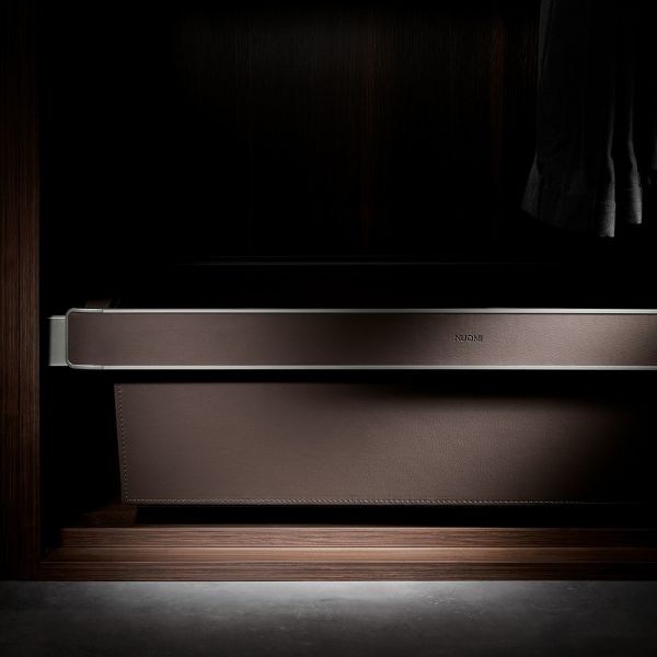 Nuomi Leather Basket For Wardrobe