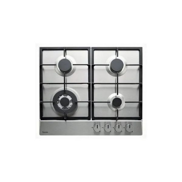 Baumatic 60cm Built-In Gas Hob 4 Burner Silver