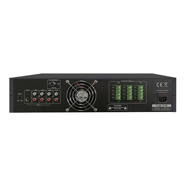 DSPPA 120W 6 Zones USB/SD/FM Mixer Amplifier