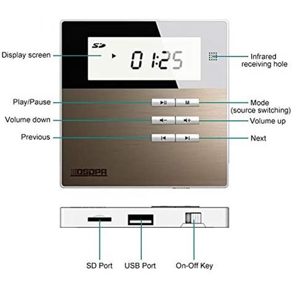 DSPPA 2x10W Mini Music Amplifier with 2 Speakers（1 DM835 + 2 pcs of DSP5011L）DSPPA 2x10W Mini Music Amplifier with 2 Speakers（1 DM835 + 2 pcs of DSP5011L）