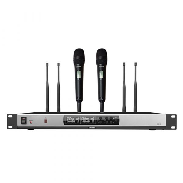 DSPPA True Diversity UHF Wireless Microphone System (2 hand-held  mic)