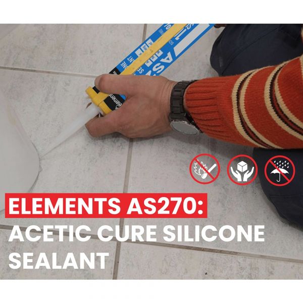 Elements - AS270 Economical Acetic Cure Silicone Sealant