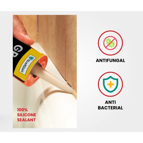Guardian - GP Premium Grade Clear Silicone Sealant 280ml Cartridge