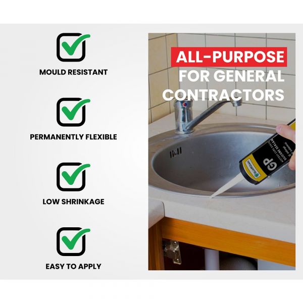 Guardian - GP Premium Grade Clear Silicone Sealant 280ml Cartridge