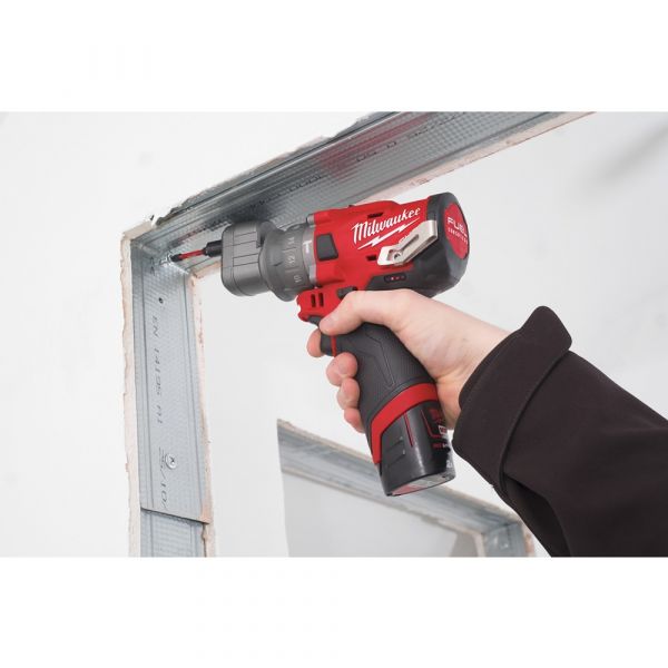 Milwaukee M12 FPDXKIT-202X Subcompact Cordless Impact Drill with Interchangeable Head in HD Box (2x 2.0Ah battery + charger)