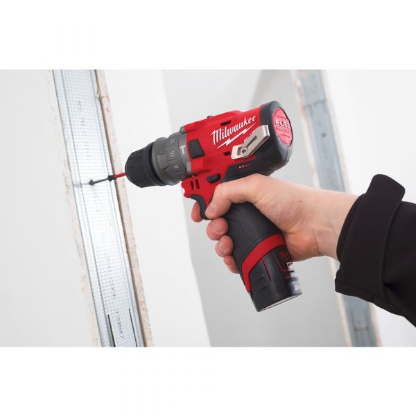 Milwaukee M12 FPDXKIT-202X Subcompact Cordless Impact Drill with Interchangeable Head in HD Box (2x 2.0Ah battery + charger)