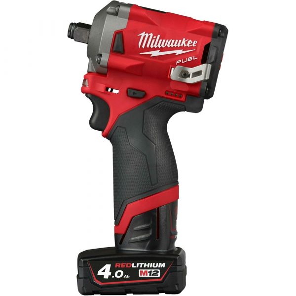 Milwaukee M12 FIWF12-422X FUEL Subcompact Cordless Impact Spanner 1/2" in HD Box (1x 2.0Ah/1x 4.0Ah battery + charger)