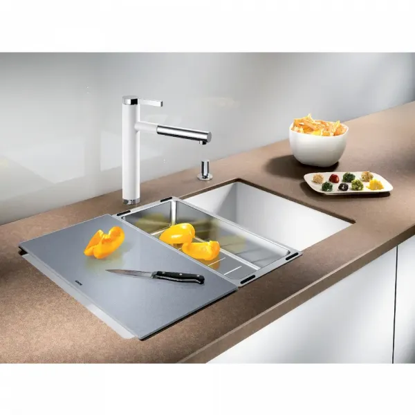 Blanco Chopping Board for Kitchen Sink, Silver Glass