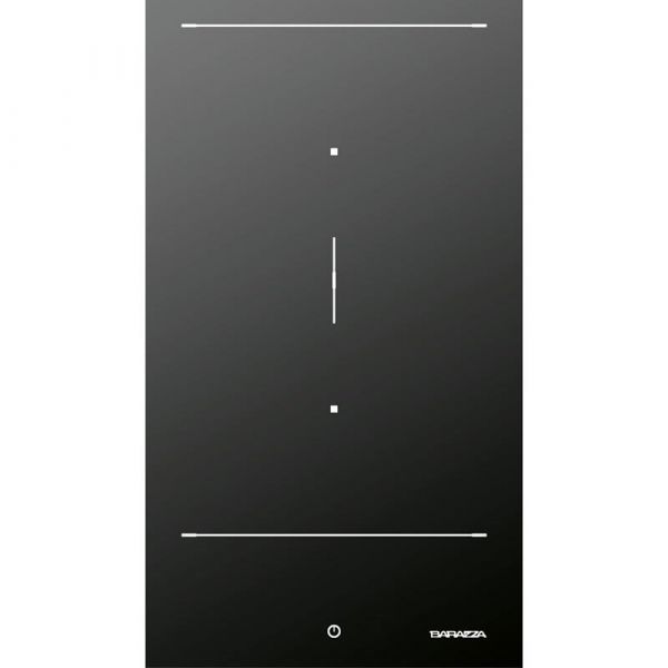 Barazza City Induction Hob Flush/Built-In 2 Zones, Touch Control Black