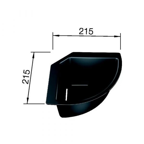 Blanco Corner- Caddy Strainer/ Colander 215x215mm | Black