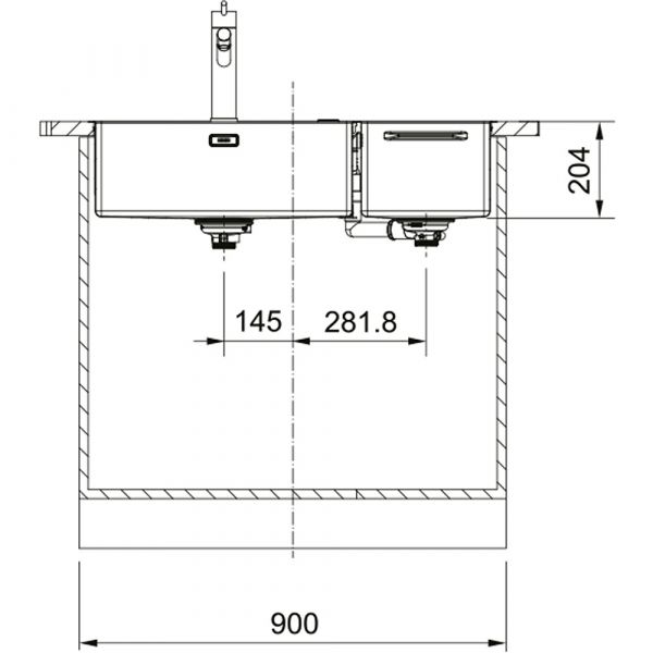 Franke Box Center BWX 220-54-27 Stainless Steel Kitchen Sink