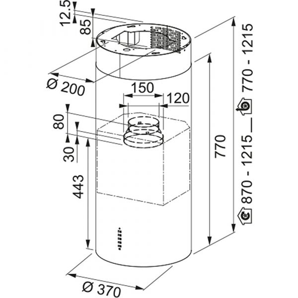 Franke Hood FTU Plus 3707 I BK/2