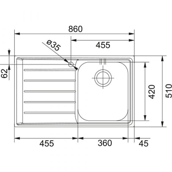 Franke Neptune NEX 611 Satin Stainless Steel Sink