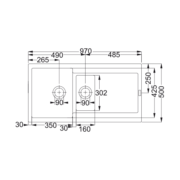 Franke Maris MRG 651 Standard Insert 1 Bowl Sink
