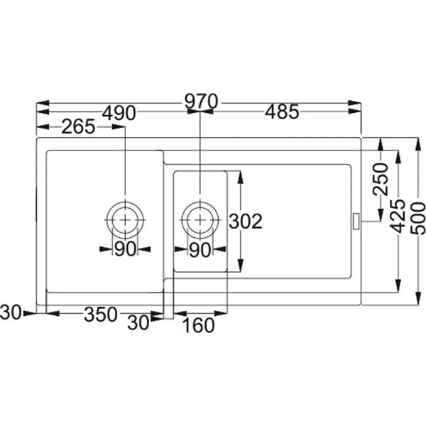 Franke Maris MRG 651 Standard Insert 1 Bowl Sink