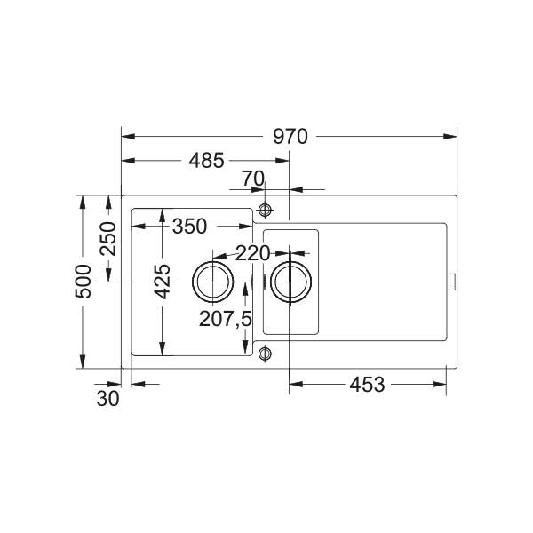 Franke Maris MRG 651 Standard Insert 1 Bowl Sink