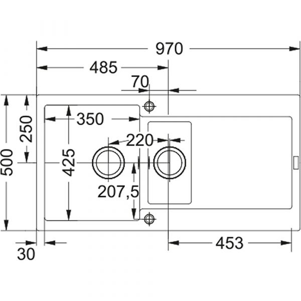 Franke Maris MRG 651 Standard Insert 1 Bowl Sink