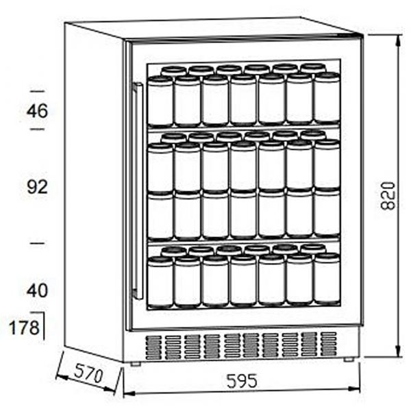 Carysil Slot In Free Standing Fridge