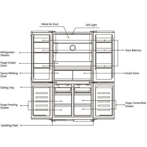 Carysil Slot In Free Standing Fridge